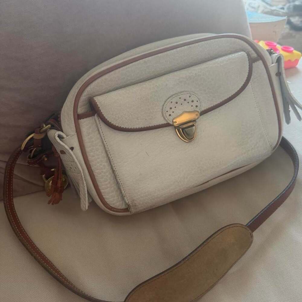 White And Brown Leather Crossbody 60 Ce